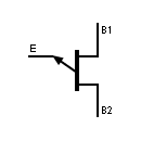 Símbolo del transistor UJT-P Uniunión