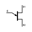 Símbolo del transistor UJT-N Uniunión