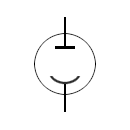 Símbolo de válvula de célula fotoeléctrica