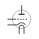 Símbolo de la válvula electrónica triodo