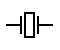 Símbolos de cristales piezoeléctricos y resonadores